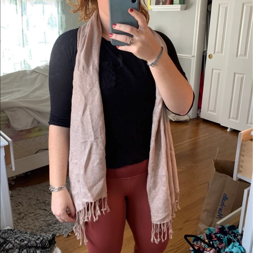 Sparkle cream scarf